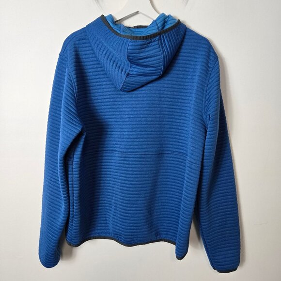 L.L. Bean Men's Size L Airlight Half-Zip Quilted Slightly Fitted Hoodie Blue UPF - Picture 4 of 6